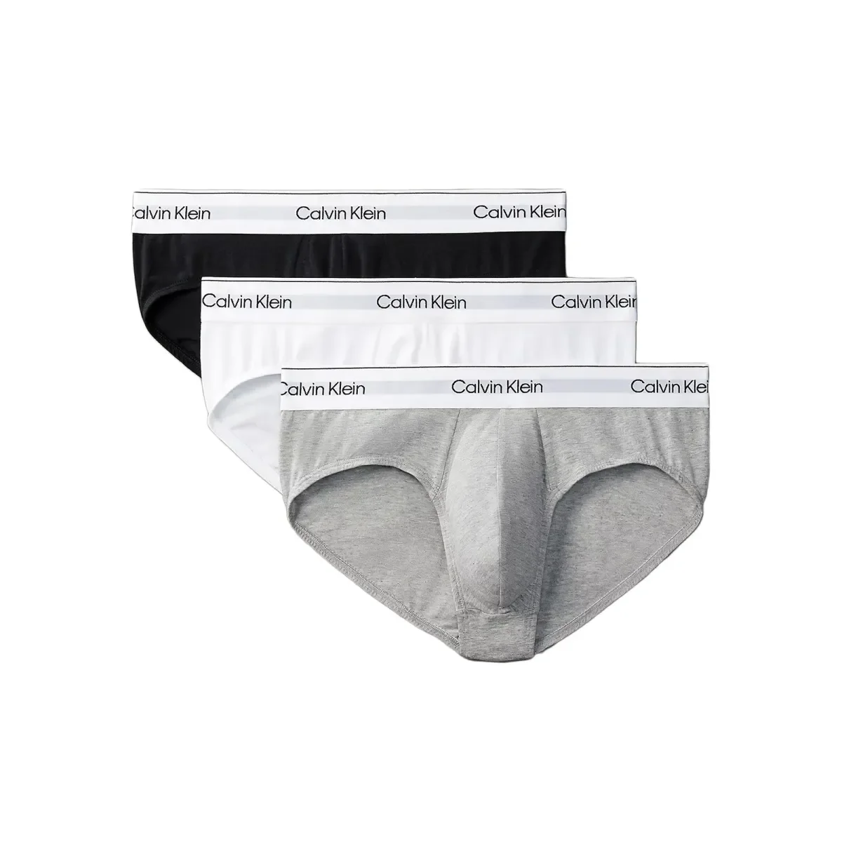Φωτογραφία προϊόντος: Calvin Klein Ανδρικό Slip Modern Cotton - Τριπλό Πακέτο, Χρώμα Grey Heather-White-Black