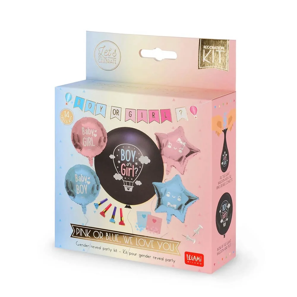 Φωτογραφία προϊόντος: Legami Kit Στολισμού Για Gender Reveal Party GRK0001 Legami Αγόρι ή κορίτσι?