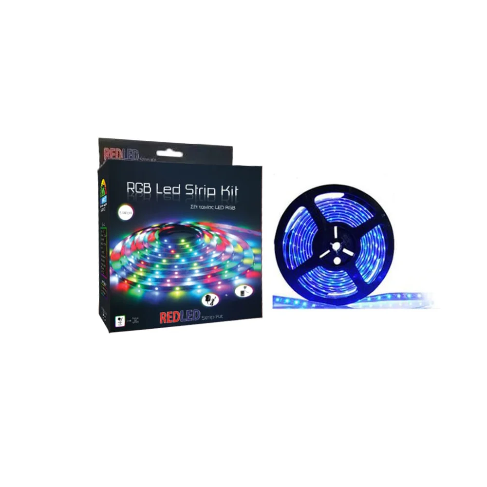 Φωτογραφία προϊόντος: REDLED ΚΙΤ 5m Ταινία LED RGB/7.2W/IP20+Τροφοδοτικό+Χειριστήριο 2989