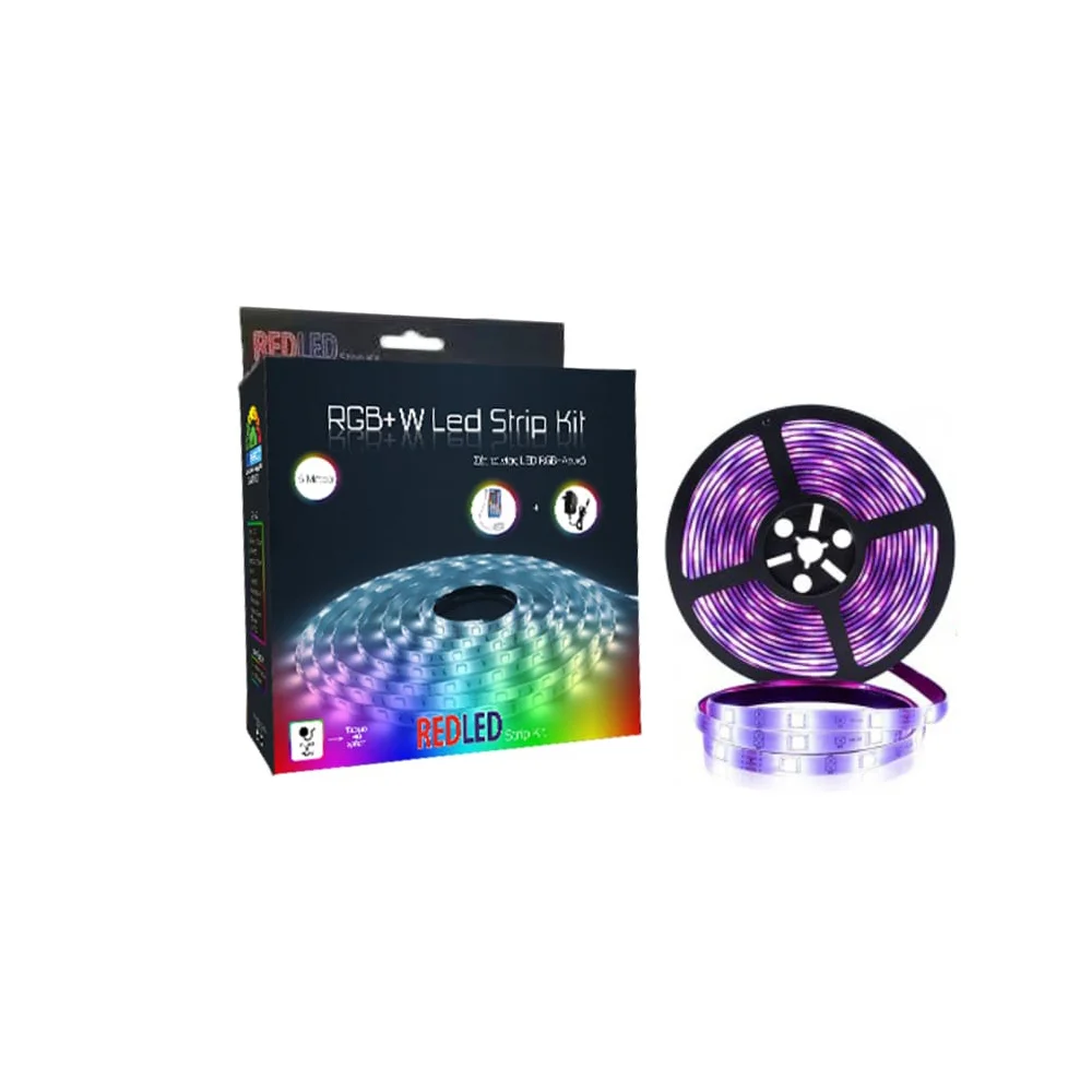 Φωτογραφία προϊόντος: REDLED ΚΙΤ 5m Ταινία LED RGB+W/14.4W/IP20+Τροφοδοτικό+Χειριστήριο 2994