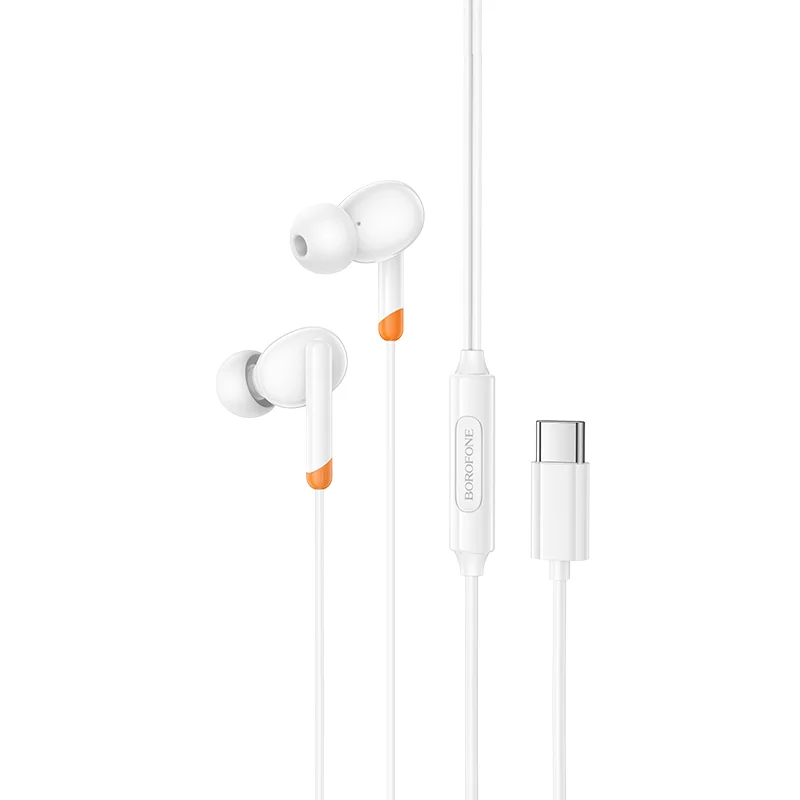 Φωτογραφία προϊόντος: Borofone BM92 Stereo Bass Handsfree με Βύσμα USB-C Λευκο