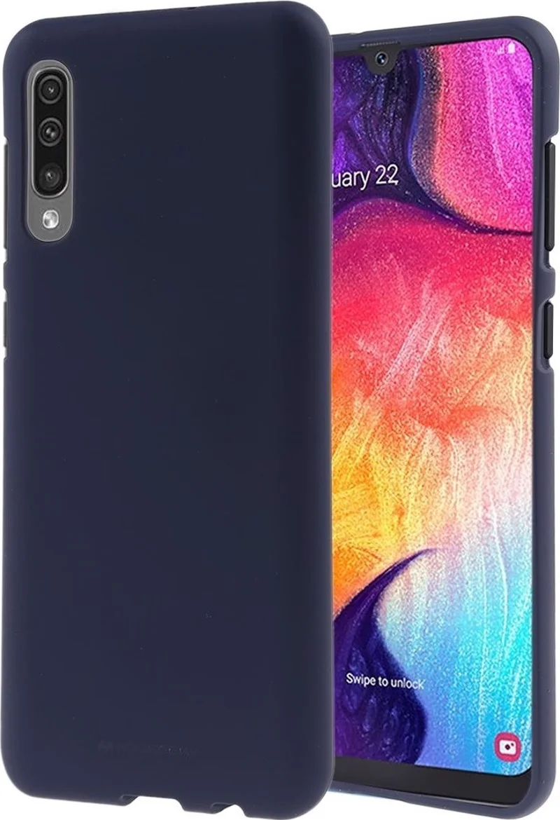 Φωτογραφία προϊόντος: Mercury Soft Feeling Back Cover Σιλικόνης Navy Μπλε (Galaxy A50)