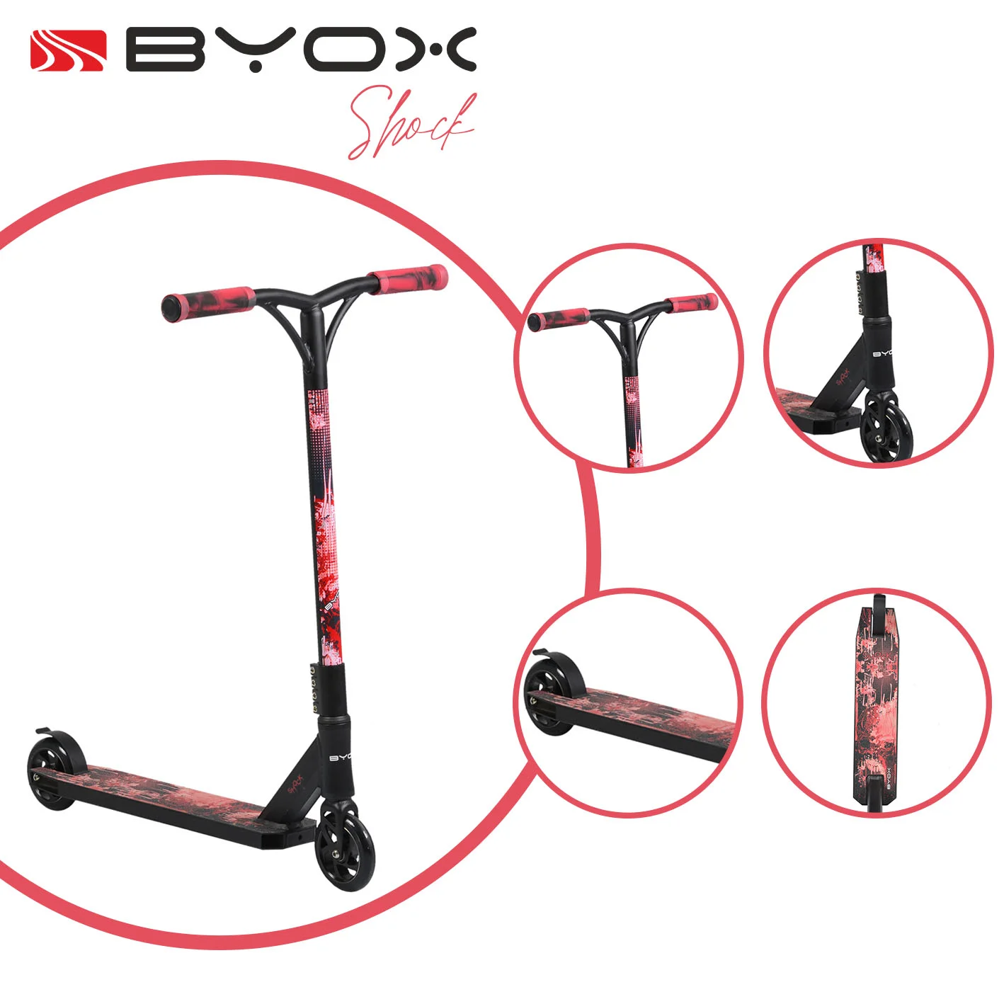 Φωτογραφία προϊόντος: BYOX - Stunt scooter Shock red - 3800146226763