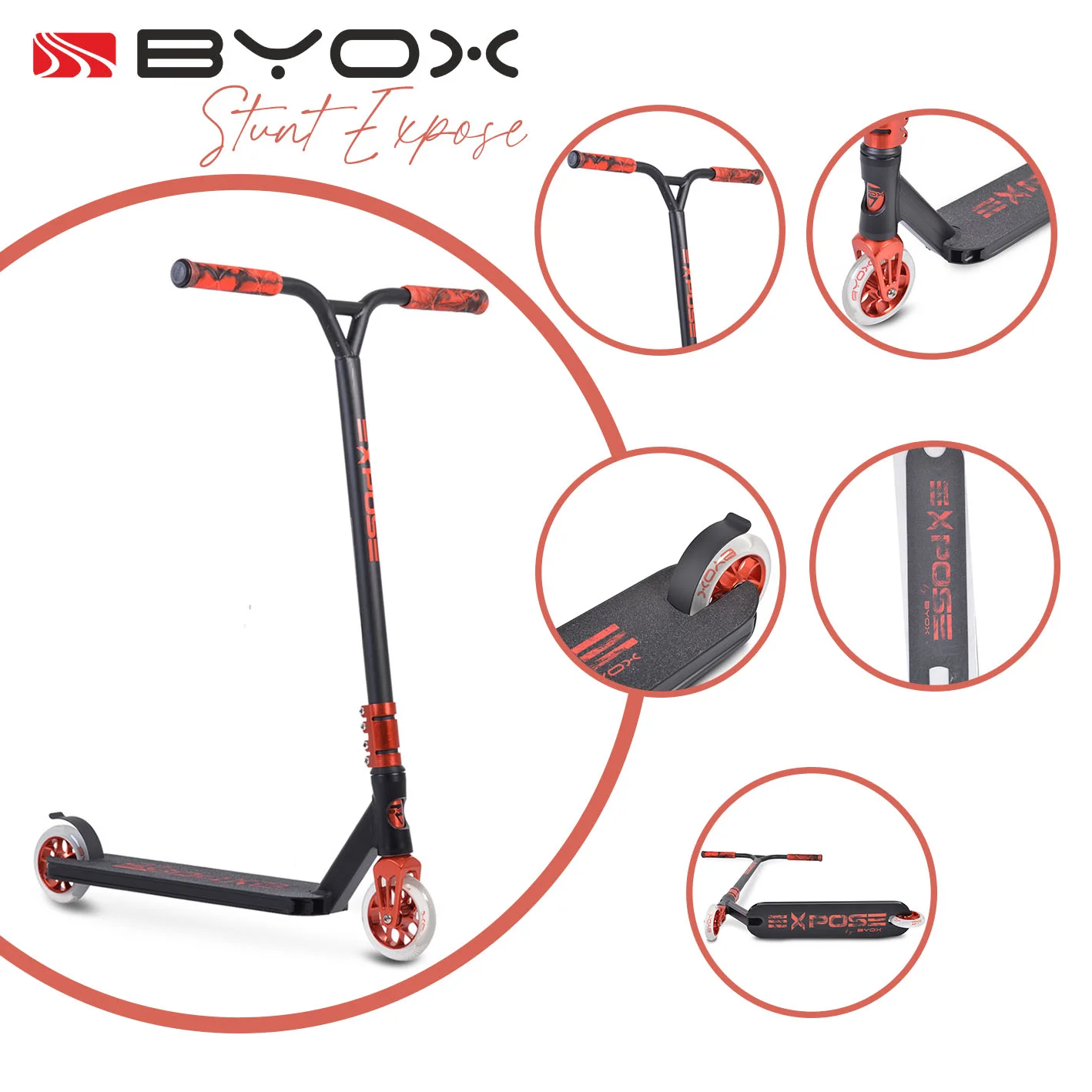 Φωτογραφία προϊόντος: BYOX - Stunt scooter Expose red - 3800146227180