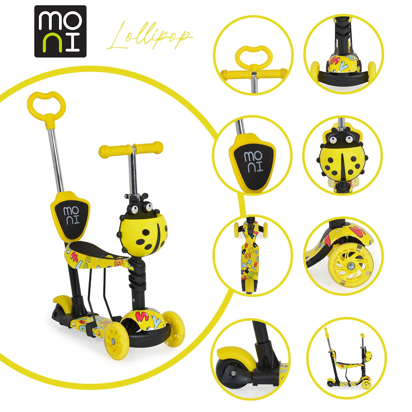 Φωτογραφία προϊόντος: MONI - Scooter Lollipop yellow - 3800146227937