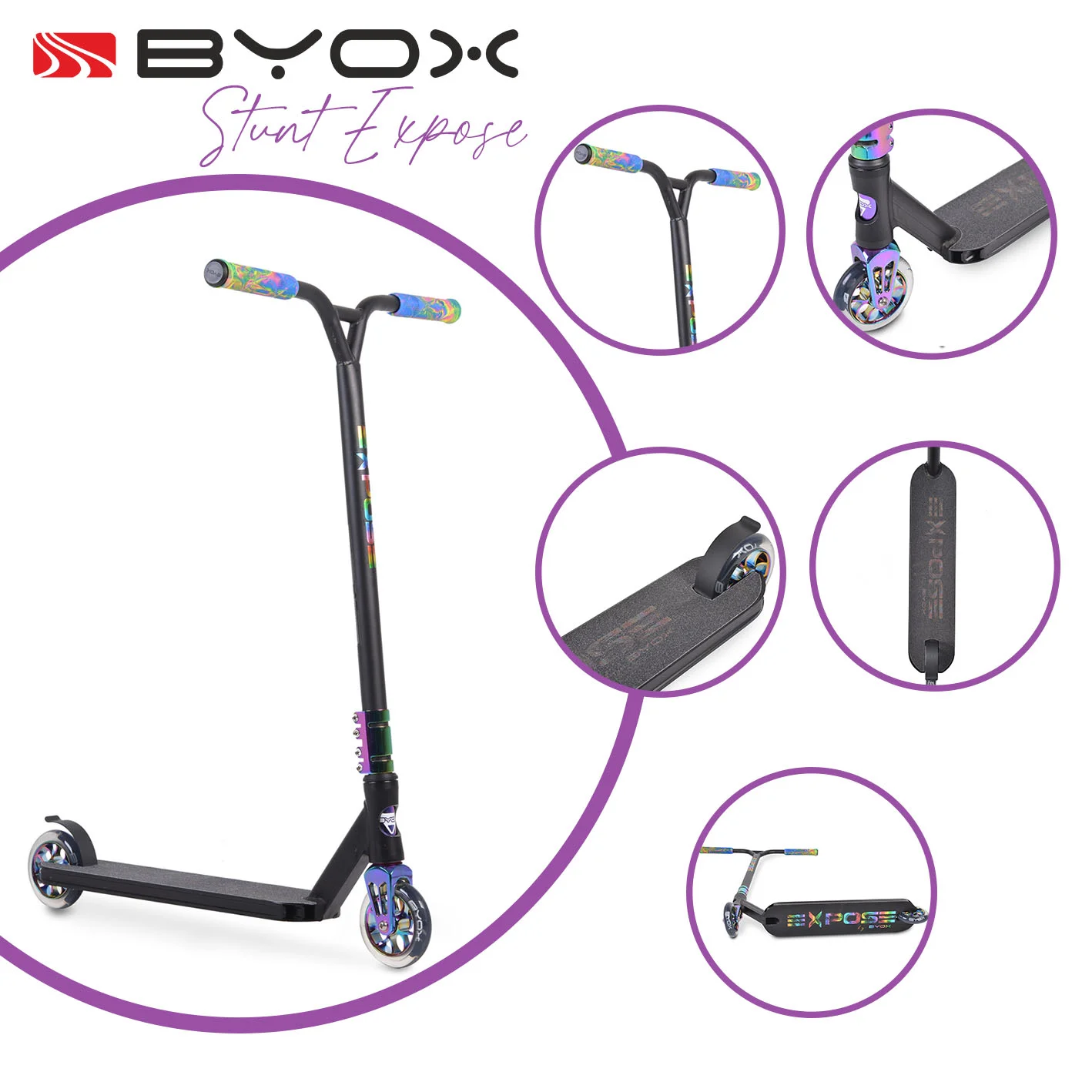 Φωτογραφία προϊόντος: BYOX - Stunt scooter Expose rainbow - 3800146227159