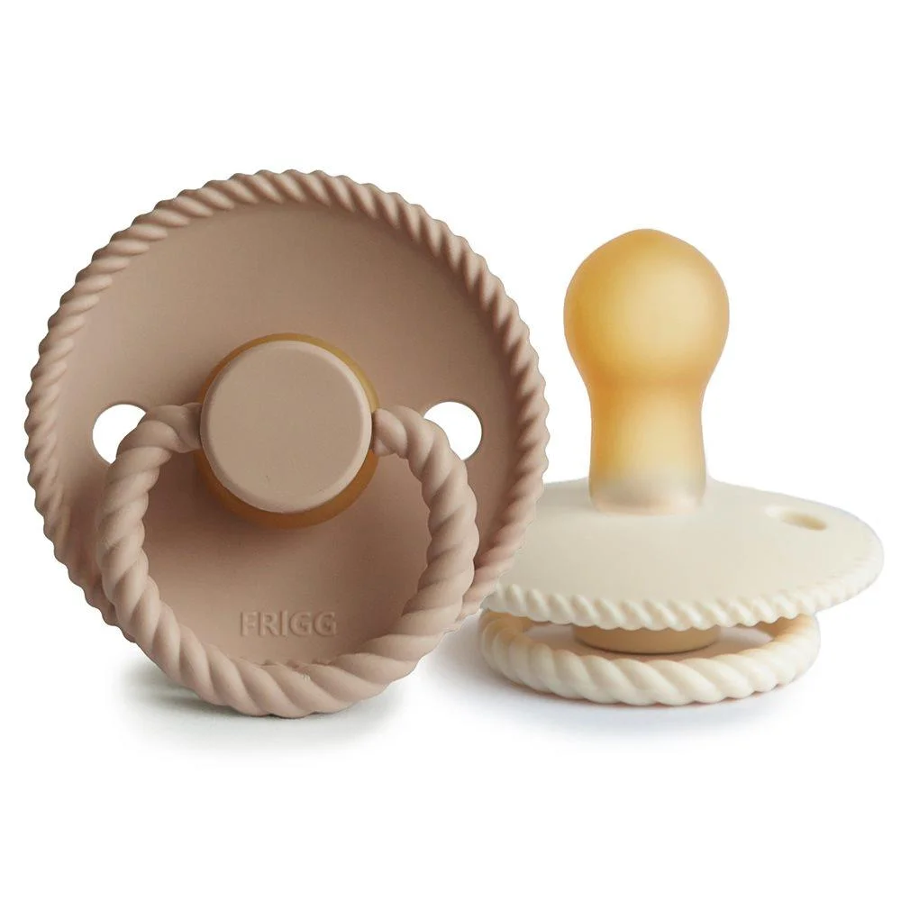 Φωτογραφία προϊόντος: Σετ 2 Πιπίλες Latex FRIGG Rope Cream/Croissant 6-18 Μηνών
