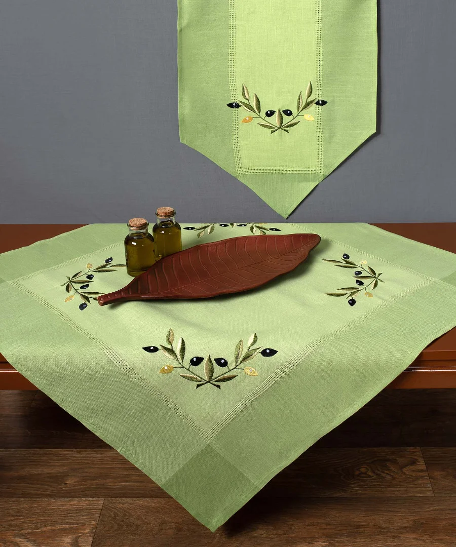 Φωτογραφία προϊόντος: SilkFashion Σετ 3 τεμαχίών bg23a (40cm x 110cm 2x40cm x 40cm) πράσινο με μαύρη ελιά