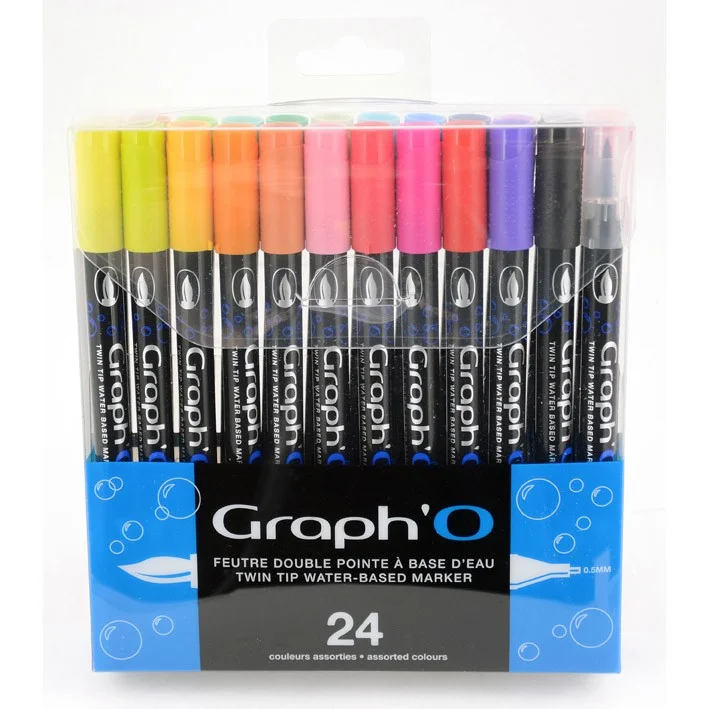 Φωτογραφία προϊόντος: GRAPH IT GO ΜΑΡΚΑΔΟΡΟΙ ΔΙΠΛΗ ΜΥΤΗ ΜΕ ΒΑΣΗ ΤΟ ΝΕΡΟ ΣΕΤ ΤΩΝ 24 ΤΕΜΑΧΙΩΝ GRAPH O OZ