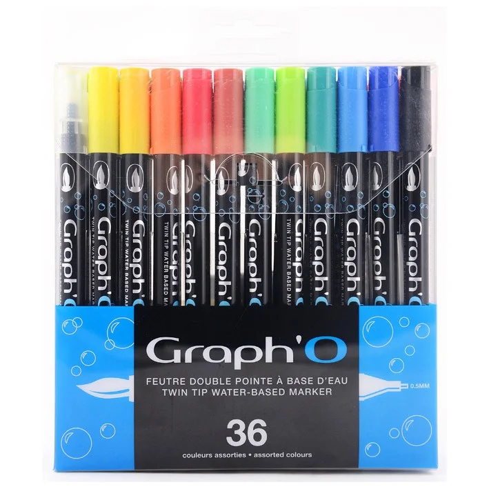 Φωτογραφία προϊόντος: GRAPH IT GO ΜΑΡΚΑΔΟΡΟΙ ΔΙΠΛΗ ΜΥΤΗ ΜΕ ΒΑΣΗ ΤΟ ΝΕΡΟ ΣΕΤ ΤΩΝ 36 ΤΕΜΑΧΙΩΝ GRAPH O OZ