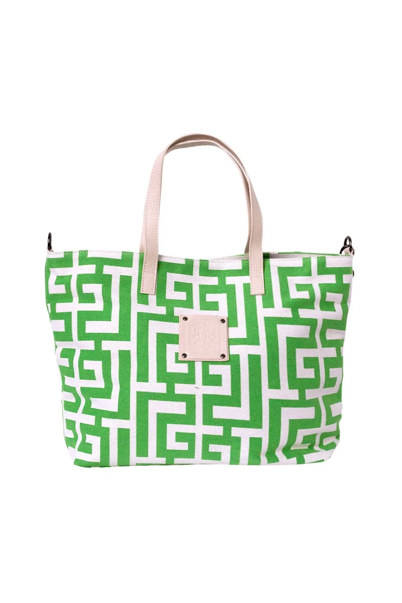 Φωτογραφία προϊόντος: Midneto Calypso Beige Green Labyrinth Bag