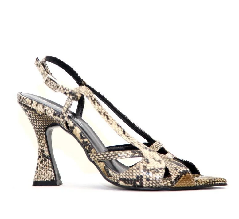 Φωτογραφία προϊόντος: Anteos Shoes 90730 Γυναικεία Πέδιλα από Συνθετικό Υλικό σε Μπεζ Φίδι χρώμα