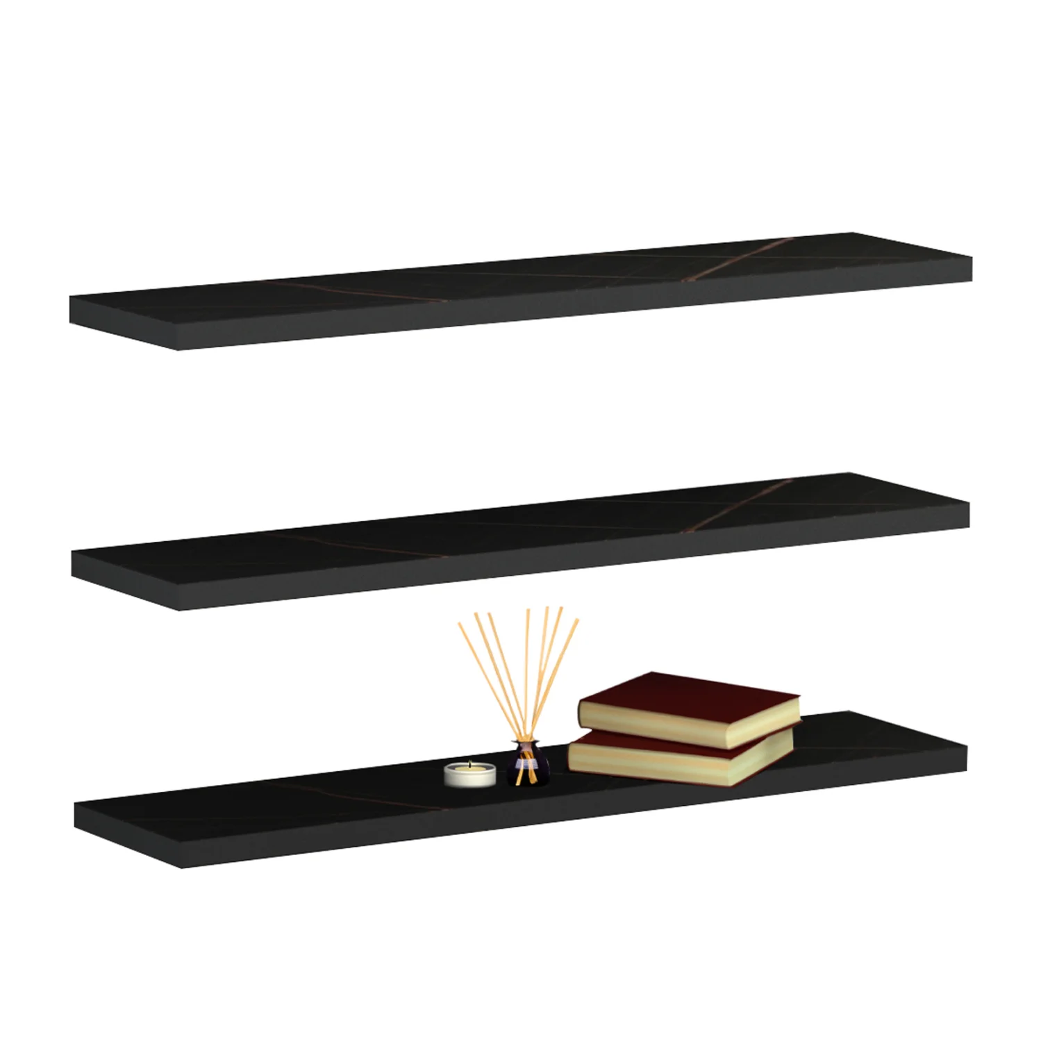 Φωτογραφία προϊόντος: ΣΕΤ 3 ΡΑΦΙΑ ΤΟΙΧΟΥ CASSIUS HM8966.13 ΜΕΛΑΜΙΝΗ ΣΕ ΜΑΥΡΟ ΜΑΡΜΑΡΟ 60x14,5 εκ (x1)