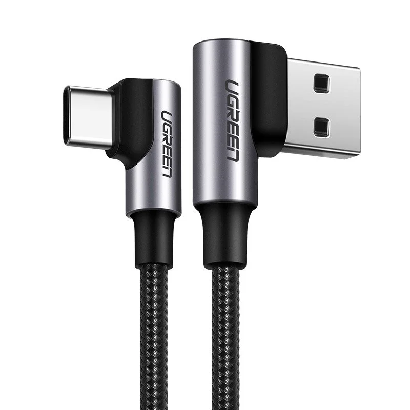 Φωτογραφία προϊόντος: Ugreen USB - USB Typ C angled cable Quick Charge 3.0 QC3.0 3 A 1 m γκρι