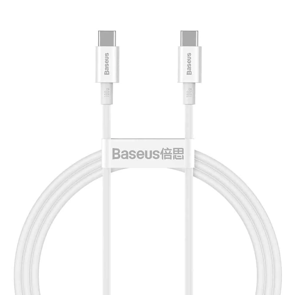 Φωτογραφία προϊόντος: Καλώδιο Type-C σε Type-C 100W Baseus 1m Λευκό