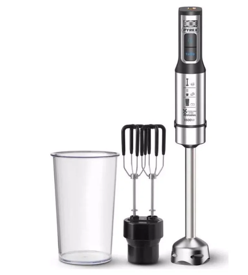Φωτογραφία προϊόντος: Pyrex SB-1120 Super Blend με Ανοξείδωτη Ράβδο 1500W Ασημί