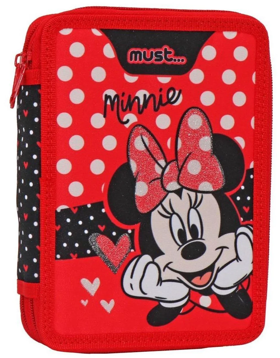 Φωτογραφία προϊόντος: Must Disney Minnie Mouse Κασετίνα Γεμάτη με 2 Θήκες σε Κόκκινο χρώμα 1τμχ