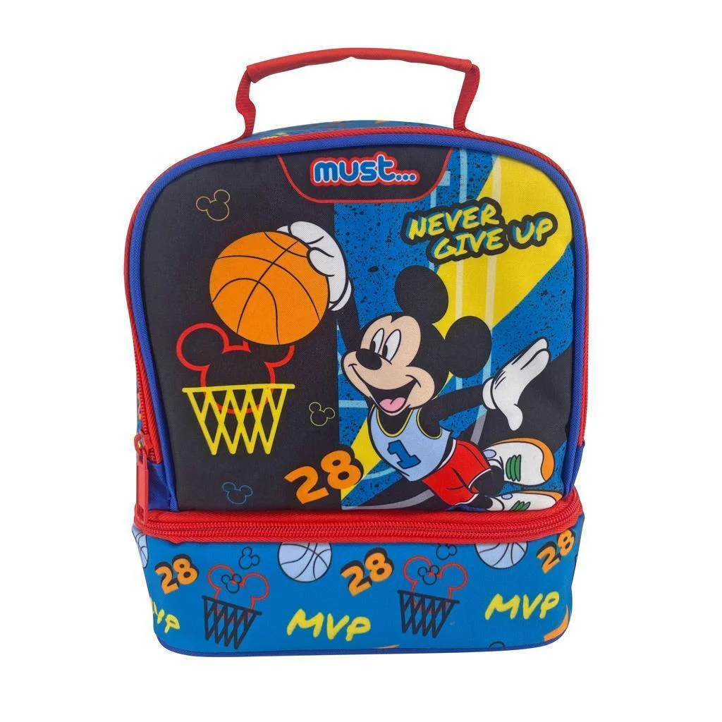 Φωτογραφία προϊόντος: Must Mickey Never Give Up Ισοθερμικό Τσαντάκι Φαγητού Ώμου Μ20 x Π12 x Υ24cm