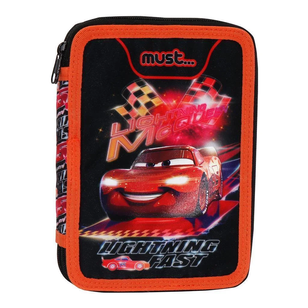 Φωτογραφία προϊόντος: Must Disney Cars Lighting Fast Κασετίνα Γεμάτη με 2 Θήκες σε Κόκκινο χρώμα 1τμχ