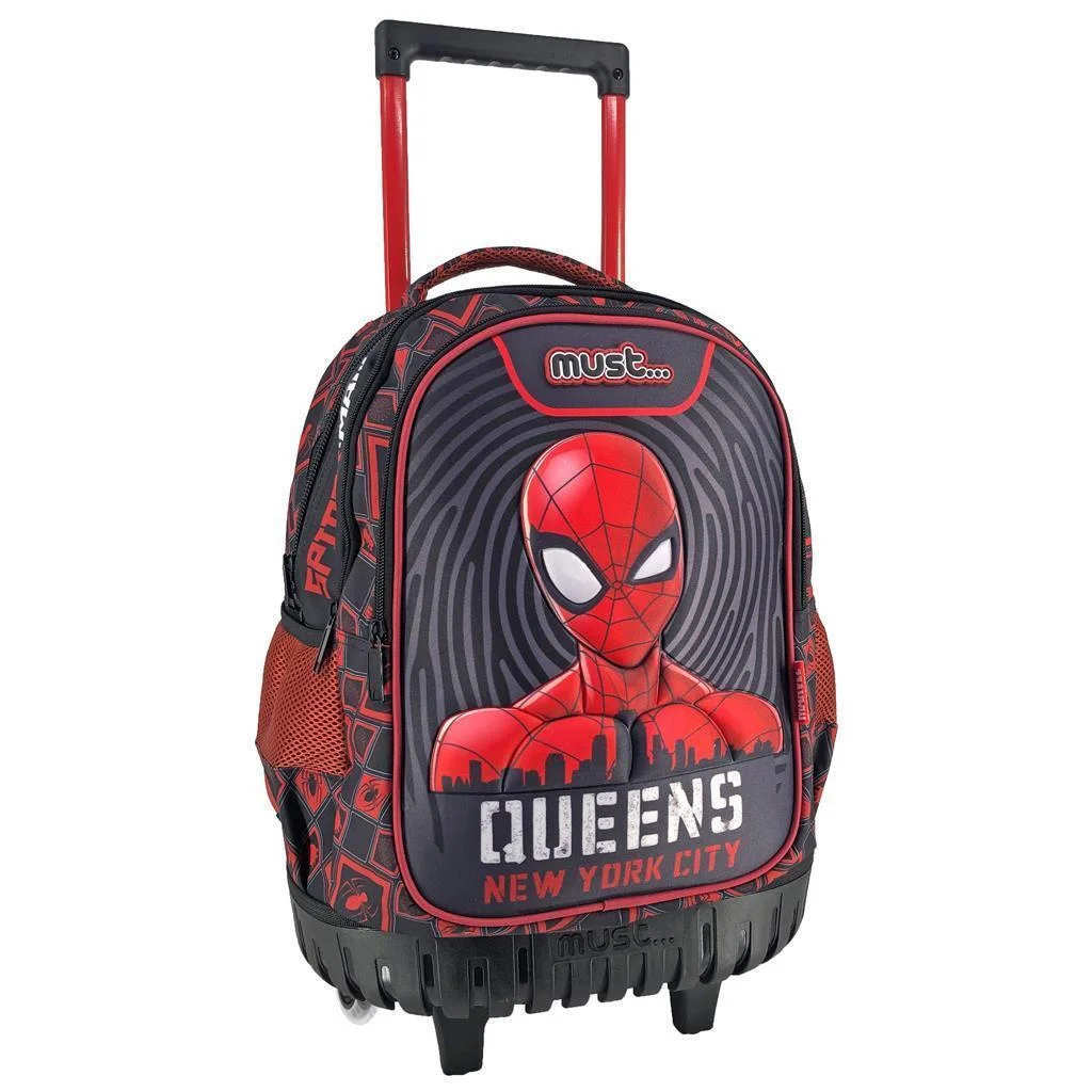 Φωτογραφία προϊόντος: Must Spiderman Queens New York City Σχολική Τσάντα Τρόλεϊ Δημοτικού Πολύχρωμη Μ34 x Π20 x Υ44εκ
