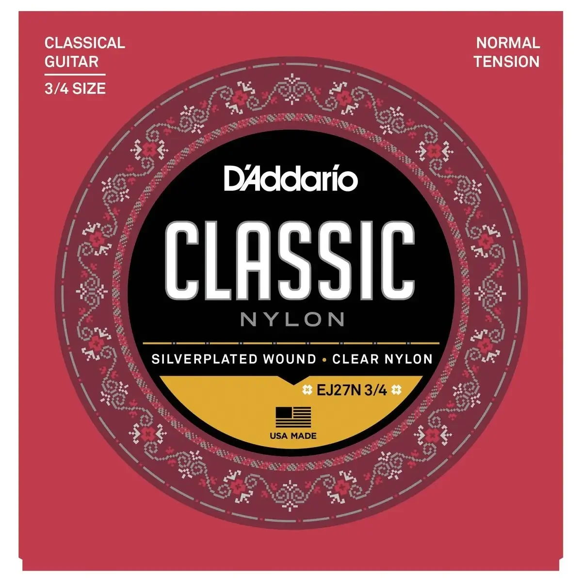 Φωτογραφία προϊόντος: dAddario D'Addario EJ27N 3/4 Χορδές Κλασικής Κιθάρας Medium