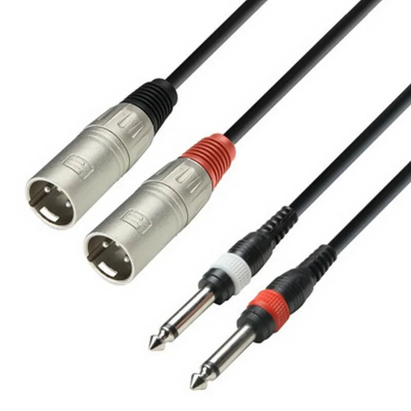 Φωτογραφία προϊόντος: Adam Hall K3TMP0300 3Star Series Καλώδιο Audio 2xXLR(m) - 2x1/4 Mono Jack 3m Μαύρο