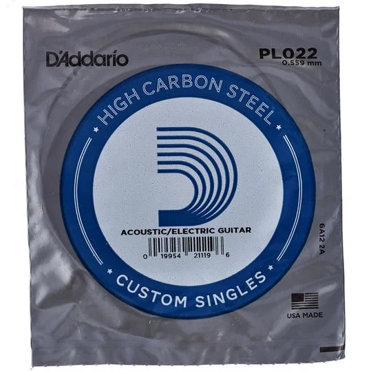 Φωτογραφία προϊόντος: dAddario D'Addario PL022 Plain Steel Χορδή Ακουστικής/ Ηλεκτρικής Κιθάρας