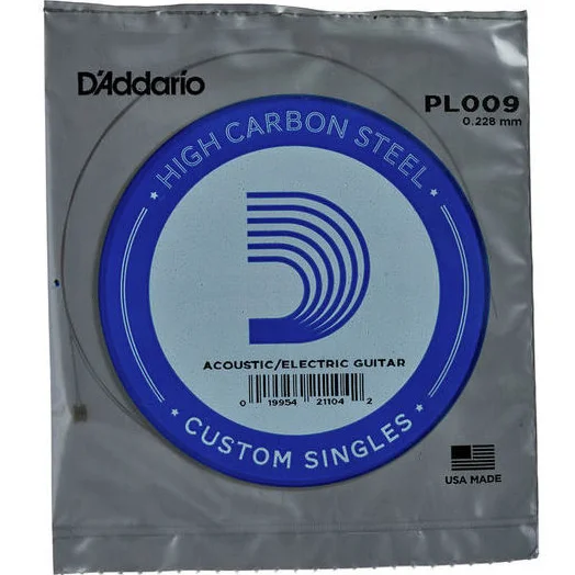 Φωτογραφία προϊόντος: dAddario D'Addario PL009 Plain Steel Χορδή Ακουστικής/ Ηλεκτρικής Κιθάρας