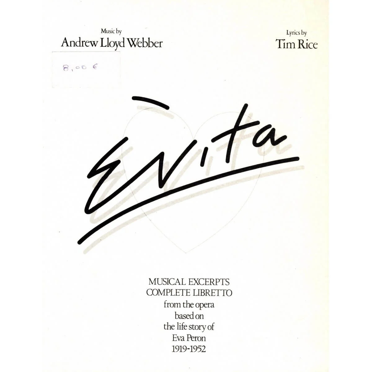Φωτογραφία προϊόντος: Music Sales Evita - Musical Excerpts
