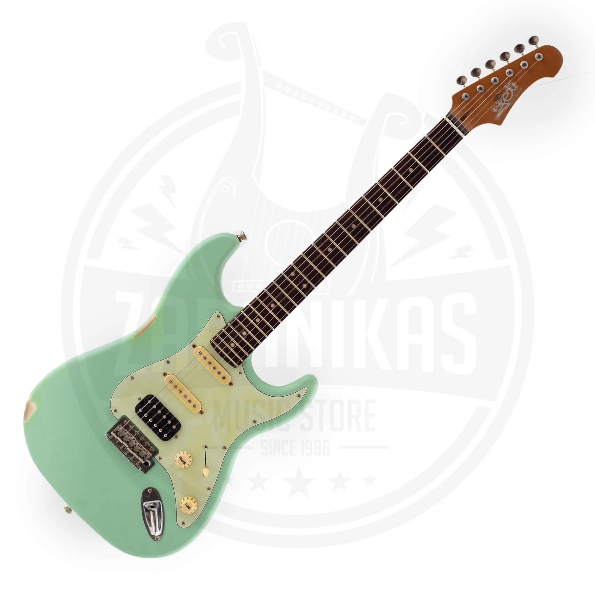 Φωτογραφία προϊόντος: JET Guitars JET JS-400 Relic SFG Stratocaster HSS Ηλεκτρική Κιθάρα Sea Foam Green