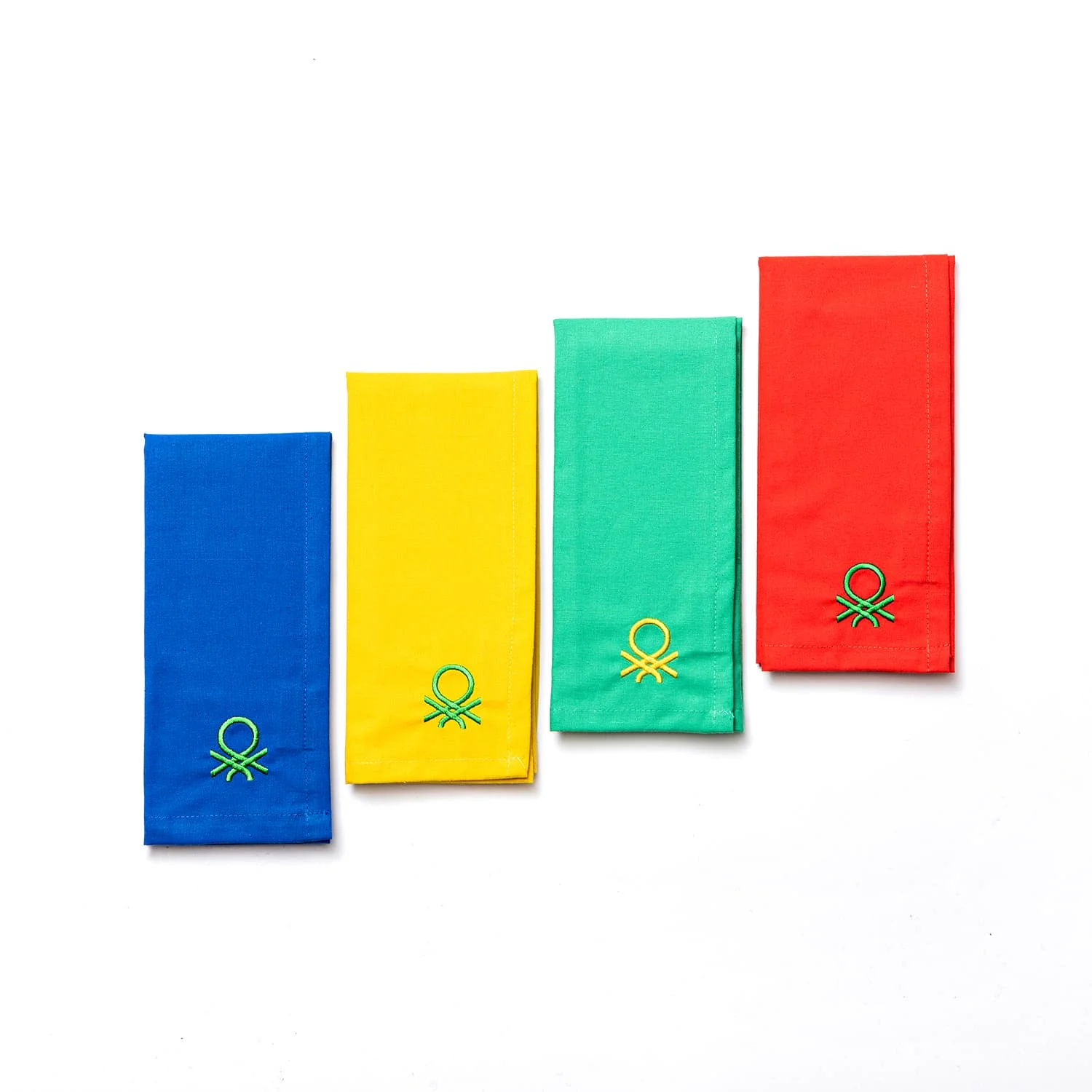 Φωτογραφία προϊόντος: Benetton Rainbow Σετ Σουπλά Βαμβακερά 4τμχ - Κεντητό Λογότυπο