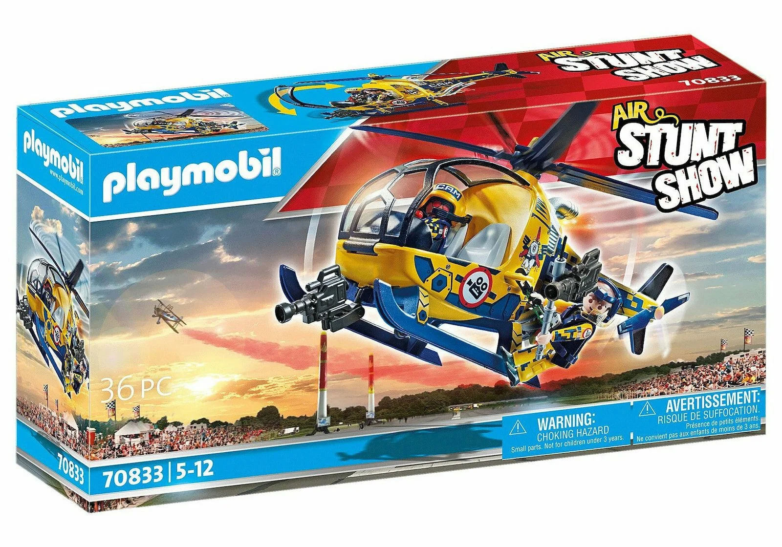 Φωτογραφία προϊόντος: Playmobil Air Stunt Show Ελικόπτερο με Κινηματογραφικό Συνεργείο (70833)