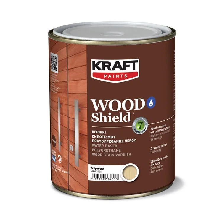 Φωτογραφία προϊόντος: Wood Shield Kraft Paints Βερνίκι Ξύλου Εμποτισμού Σατινέ