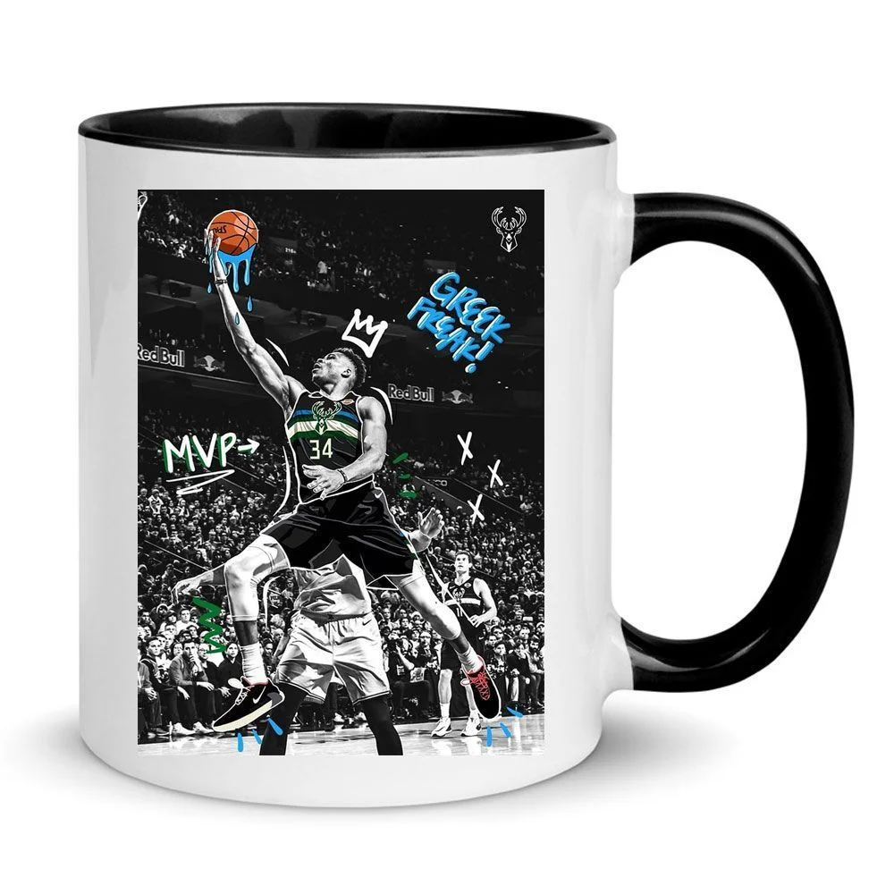 Φωτογραφία προϊόντος: Giannis Antetokounmpo mug Γιάννης Αντετοκούνμπο κούπα no5 κεραμική 330ml NBA λευκή μαύρη