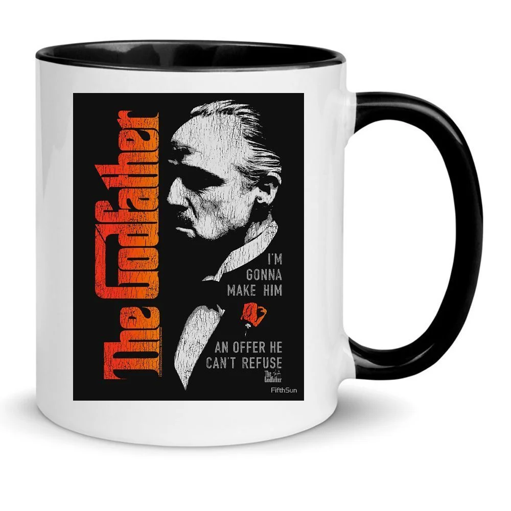 Φωτογραφία προϊόντος: The godfather mug no5 Ο νονός κούπα 330ml κεραμική λευκή μαύρη don corleone