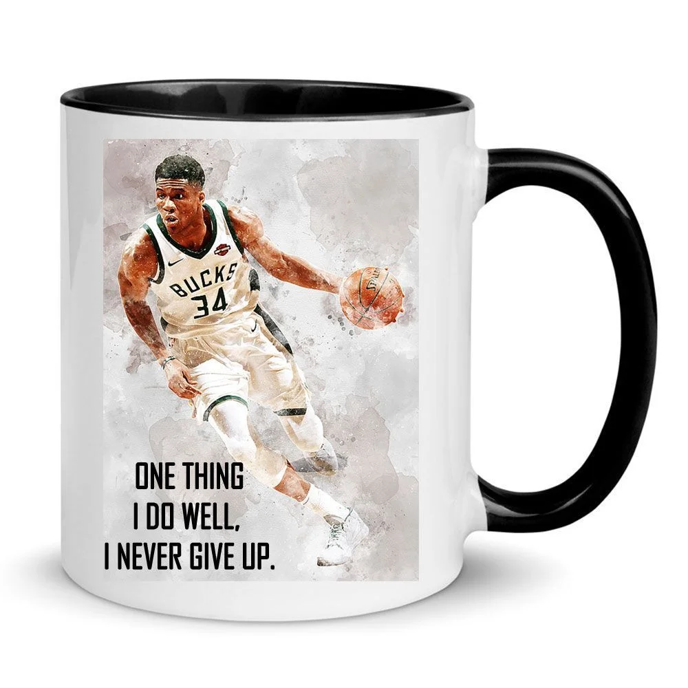 Φωτογραφία προϊόντος: Giannis Antetokounmpo mug Γιάννης Αντετοκούνμπο κούπα no4 κεραμική 330ml NBA λευκή μαύρη