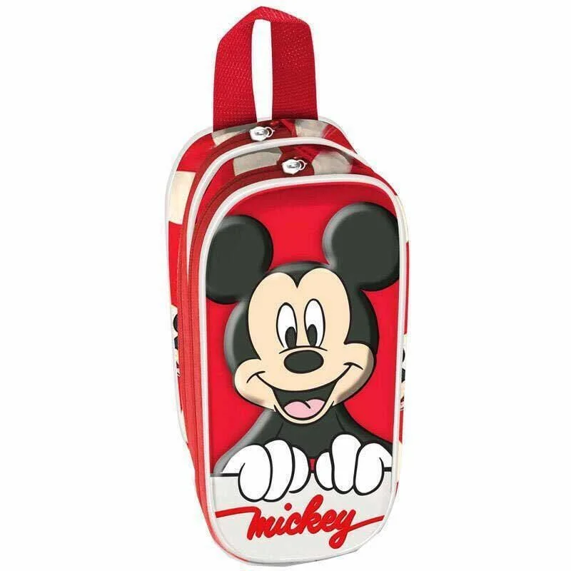 Φωτογραφία προϊόντος: Authentic Mickey Mouse Κασετίνα με 2 Θήκες σε Κόκκινο χρώμα 1τμχ