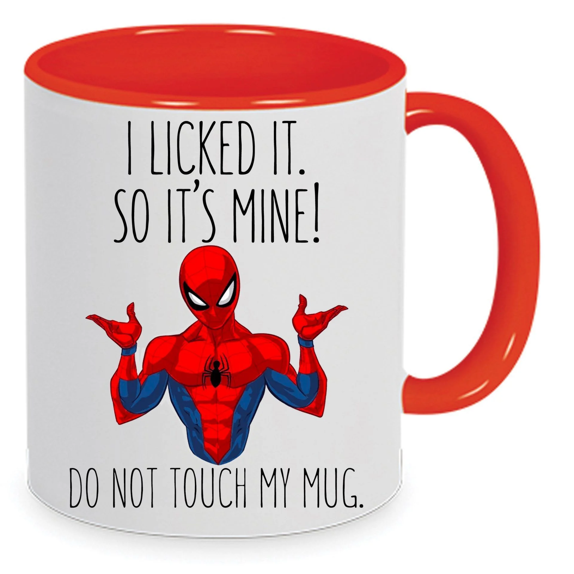 Φωτογραφία προϊόντος: Spiderman mug Κούπα Σπάιντερμαν No14 Κεραμική 330ml i licked it so its mine coffee funny