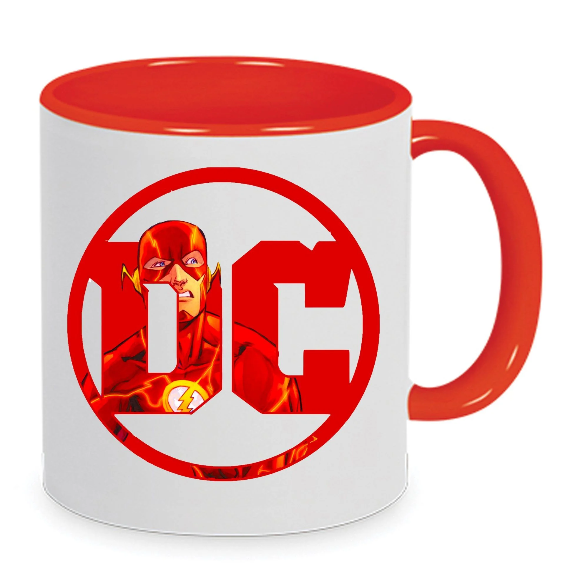 Φωτογραφία προϊόντος: Flash marvel mug Φλας αστραπή κούπα no6 κεραμική 330ml λευκή κόκκινη