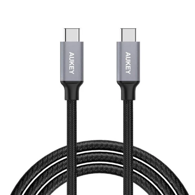 Φωτογραφία προϊόντος: Aukey CB-CD5 Braided Cable USB-C male - USB-C male Μαύρο 1m