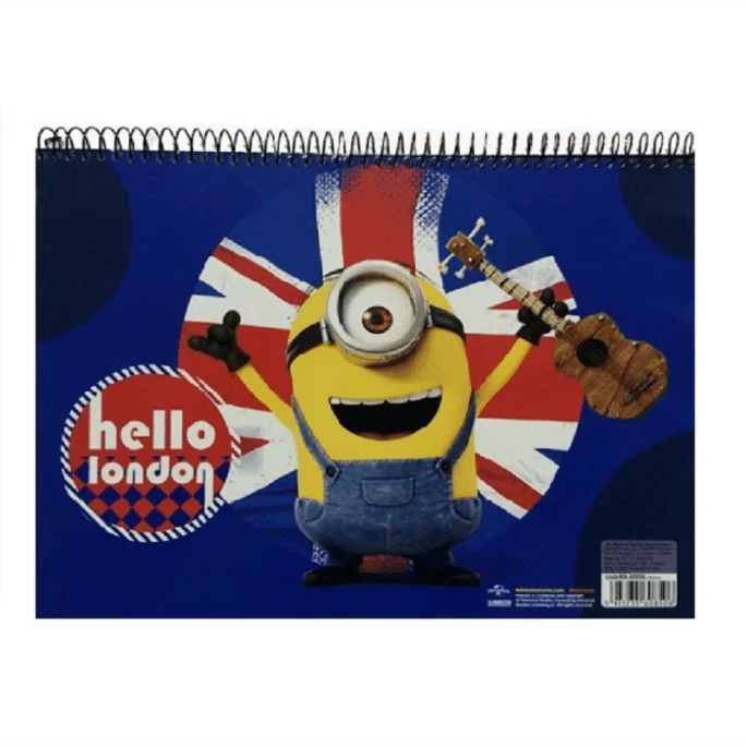 Φωτογραφία προϊόντος: Μπλοκ Ζωγραφικής Minions Hello London μπλε A4 21x29.5cm 40Φύλλα