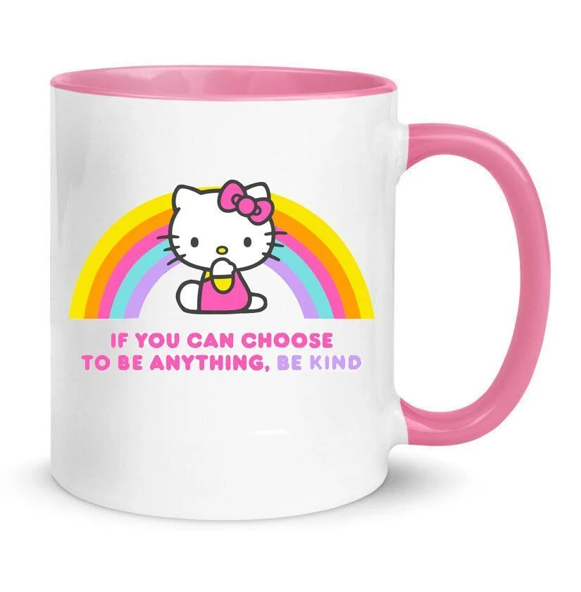 Φωτογραφία προϊόντος: Hello Kitty Mug κούπα No8 Κεραμική 330ml Λευκή ροζ Be kind