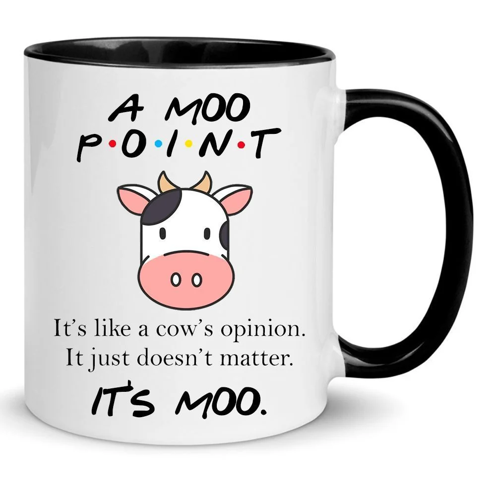 Φωτογραφία προϊόντος: Friends tv moo point mug τα φιλαράκια κούπα No28 Κεραμική 330ml λευκή μαυρη