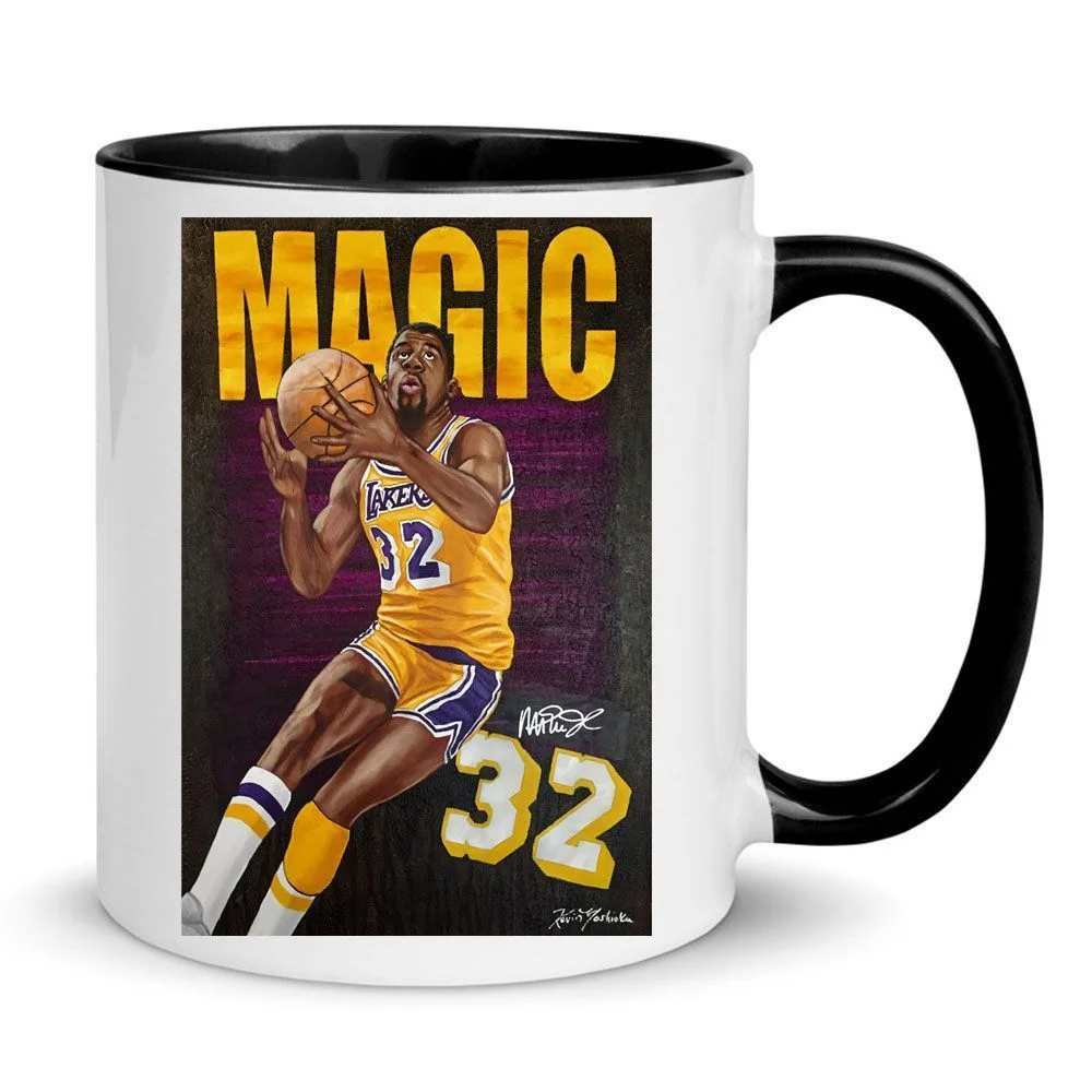 Φωτογραφία προϊόντος: Magic Johnson mug κούπα no4 κεραμική 330ml ΝΒΑ λευκή μαύρη