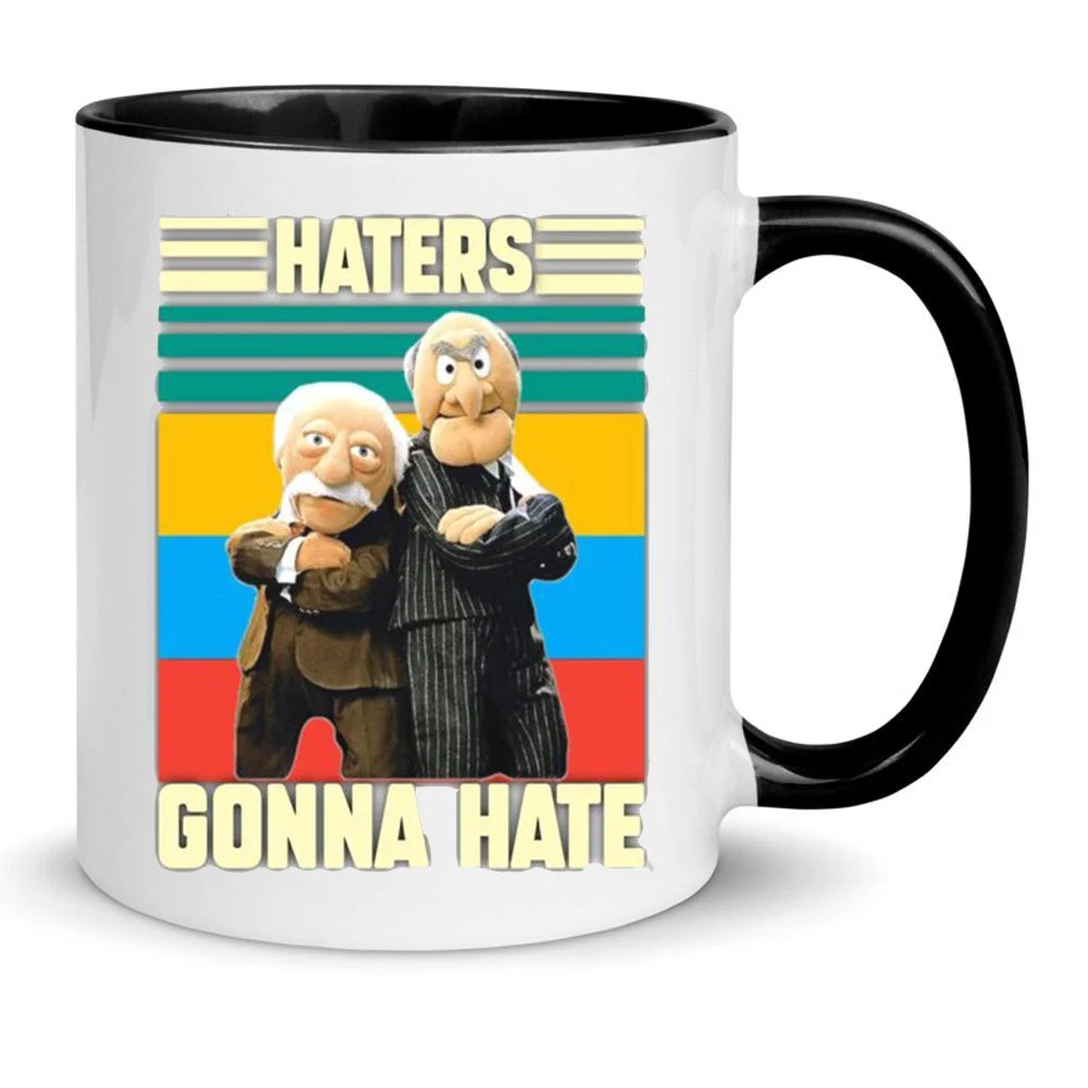Φωτογραφία προϊόντος: The muppet show mug no6 κεραμική κούπα 330ml λευκη μαυρη Haters gonna hate Statler and Waldorf