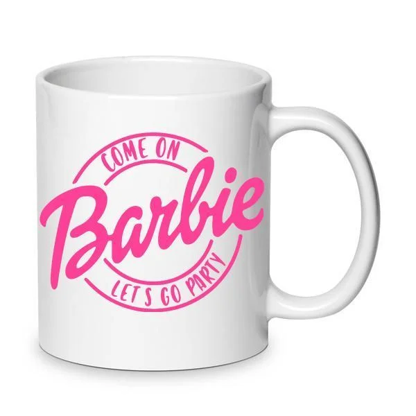 Φωτογραφία προϊόντος: Come on Barbie party mug Μπάρμπι κούπα no8 new movie κεραμική 330ml λευκή