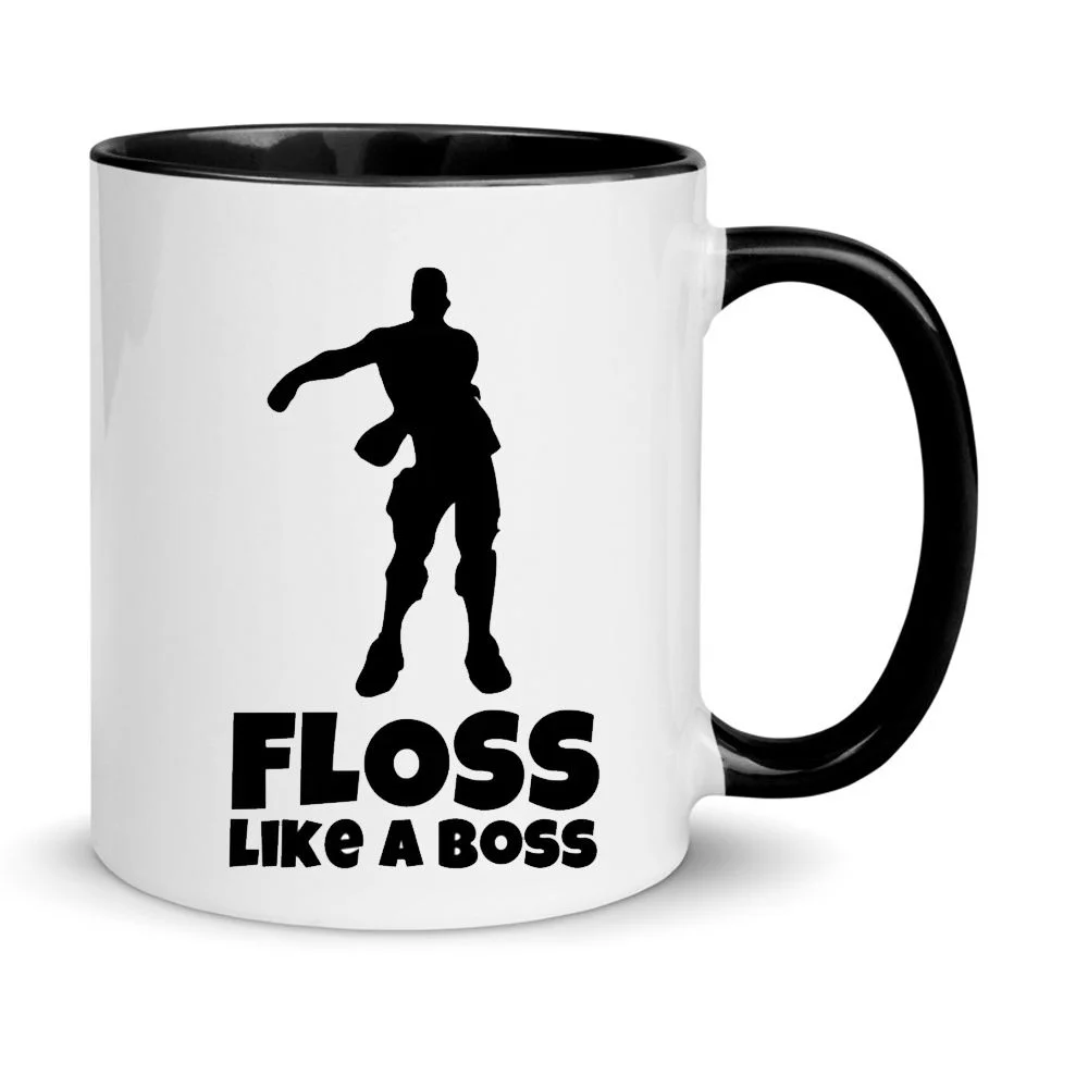 Φωτογραφία προϊόντος: Fortnite mug Floss like a boss Φορτναιτ κούπα no24 κεραμική 330ml λευκή μαύρη