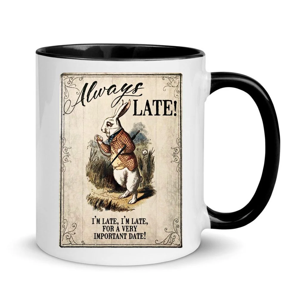 Φωτογραφία προϊόντος: Alice in wonderland white rabbit mug no6 Αλίκη στην χώρα των θαυμάτων 330ml κεραμική κουνέλι late