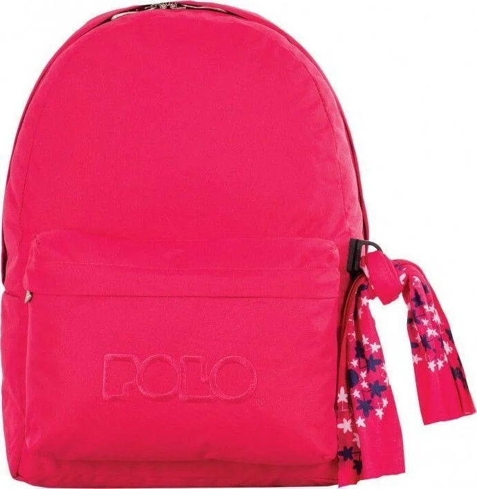 Φωτογραφία προϊόντος: Polo Original 600D Σχολική Τσάντα Πλάτης Γυμνασίου - Λυκείου σε Φούξια χρώμα Μ32 x Π18 x Υ40cm