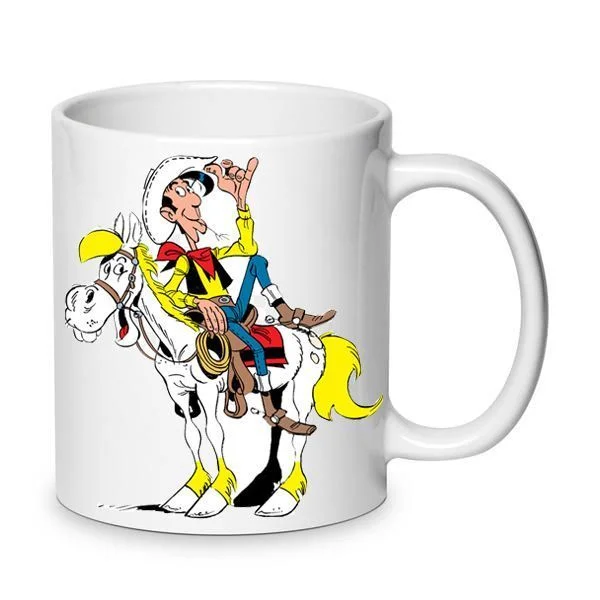 Φωτογραφία προϊόντος: Lucky Luke mug Λούκι λουκ κούπα no10 κεραμική 330ml λευκή